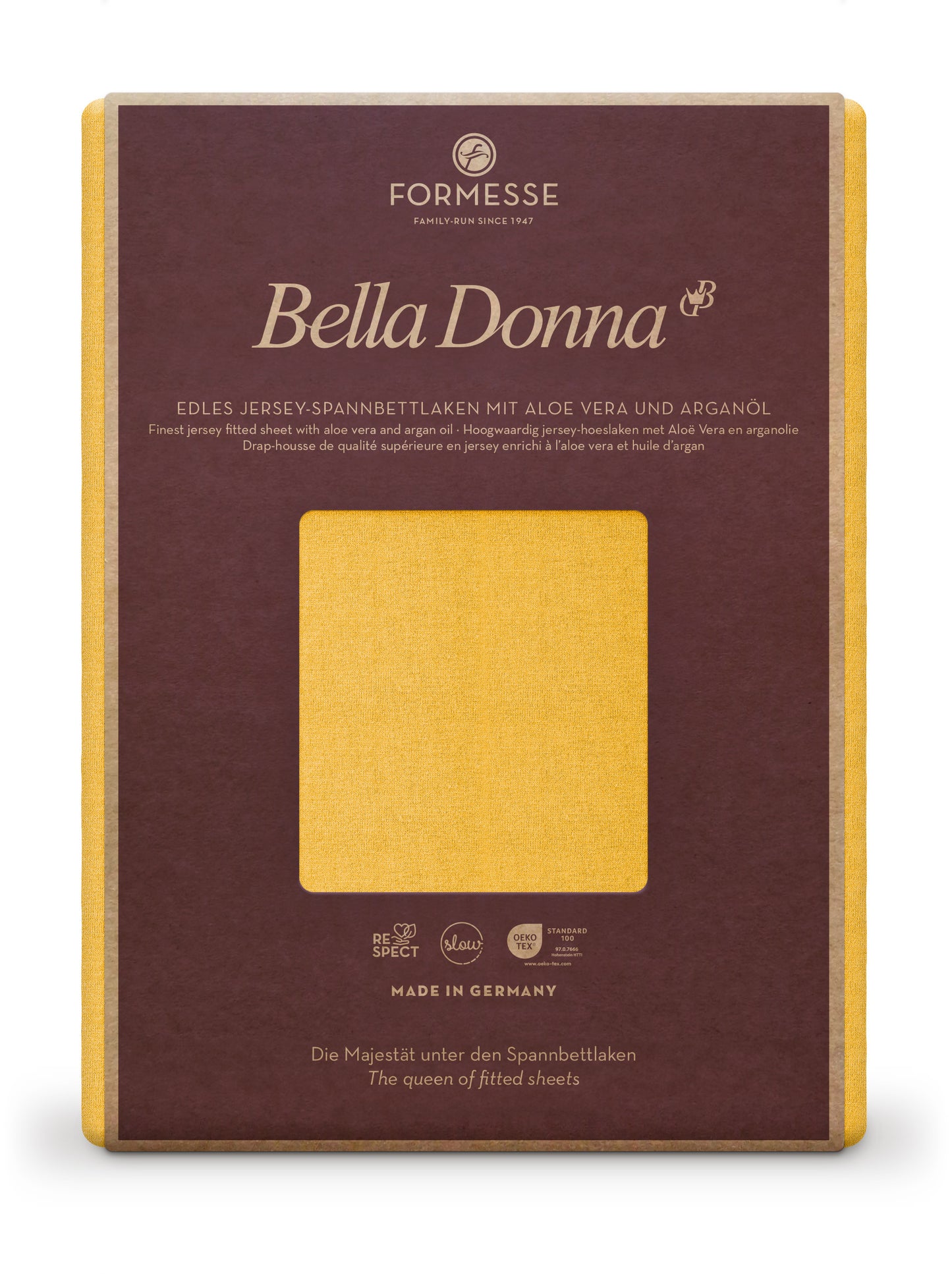 Formesse Bella-Donna Jersey Spannbettlaken 0040 goldgelb