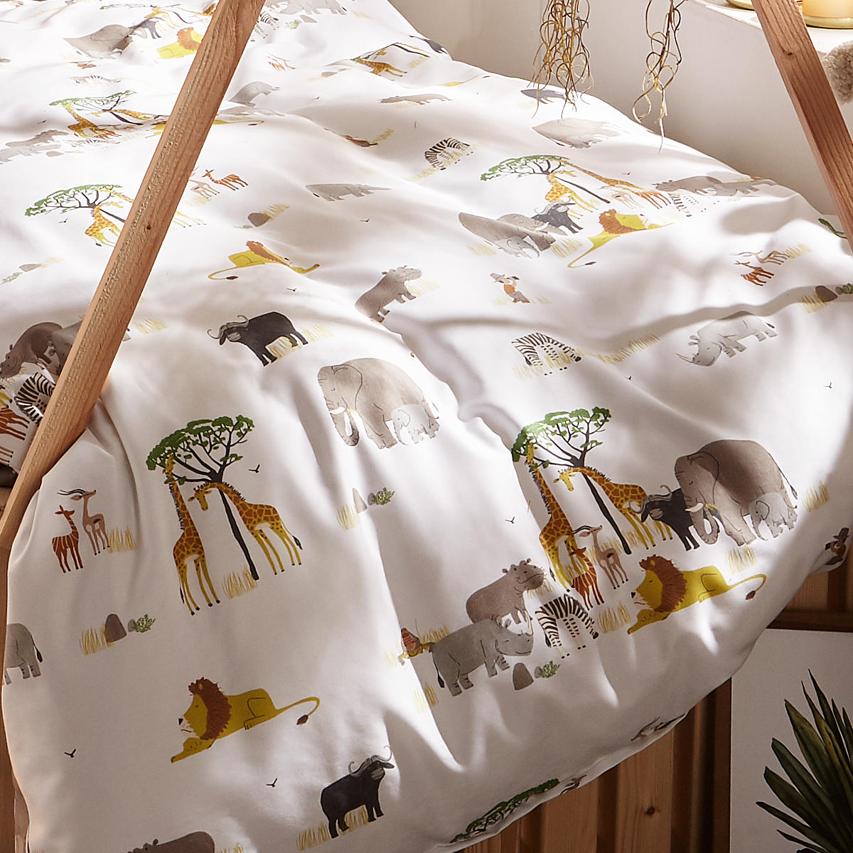 Lorena Mako Satin Kinder Bettwäsche Lorenchen Safari Afrika