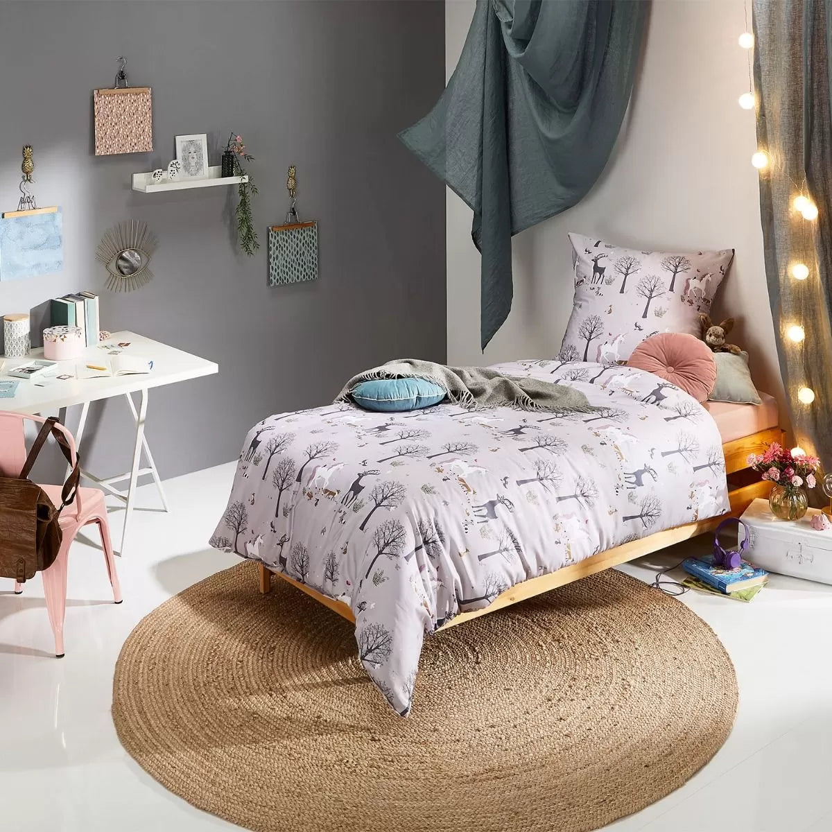 Lorena Mako Satin Kinder Bettwäsche Lorenchen Einhorn 0469