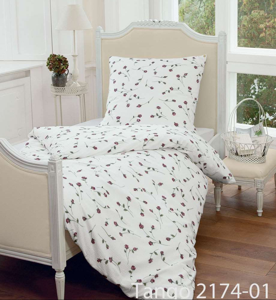 Janine Seersucker Bettwäsche TANGO 2174 01 rot