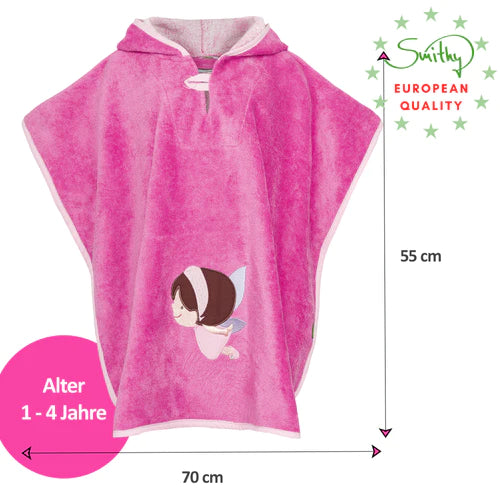 Smithy Kinder Badeponcho Elfe pink 55x70 cm (1St)