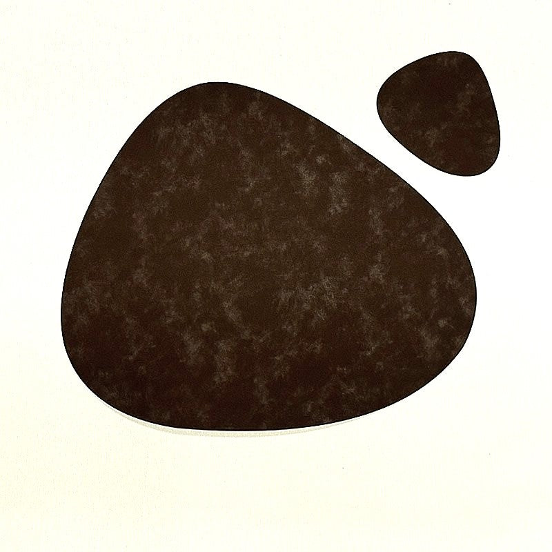 Platzset Waschleder Optik Tischset Untersetzer Aimy braun Hossner (2 Set vorh.)