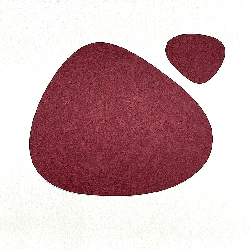 Platzset Waschleder Optik Tischset Untersetzer Aimy bordeaux Hossner (2Stück vorh)