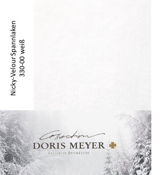 NICKY-VELOURS SPANNLAKEN 220g/m² Höhe 30 cm 330-00 weiß