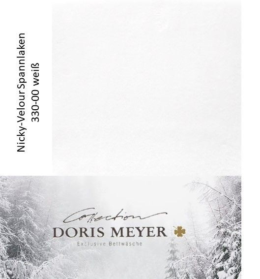 NICKY-VELOURS SPANNLAKEN 220g/m² Höhe 25 cm 330-00 weiß