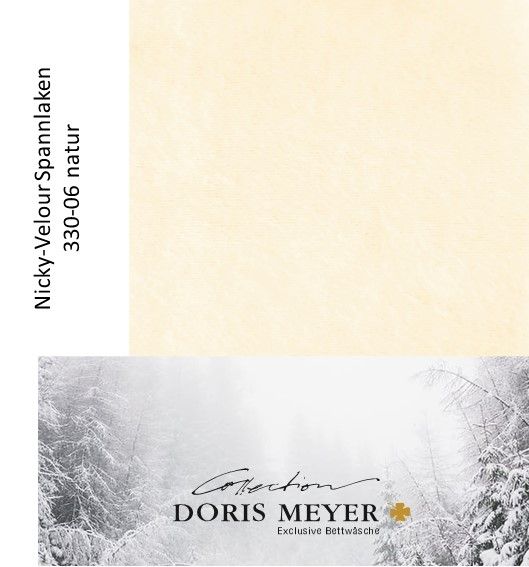 NICKY-VELOURS SPANNLAKEN 220g/m² Höhe 25 cm 330-06 natur