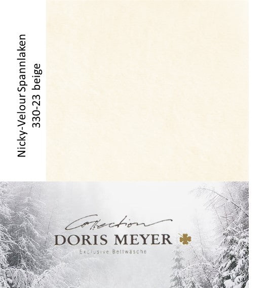 Nicky-Velours TOPPER Spannlaken 220g/m² 330-23 beige