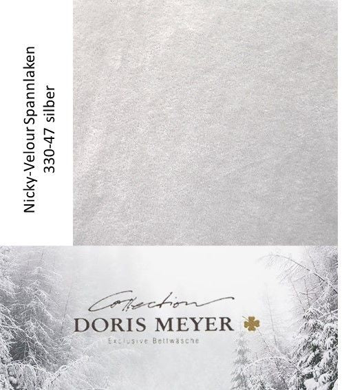 NICKY-VELOURS SPANNLAKEN 220g/m² Höhe 30 cm 330-47 silber