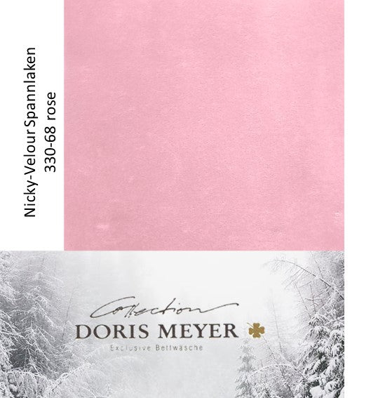 NICKY-VELOURS SPANNLAKEN - Länge 220 cm - Höhe 30 cm rose