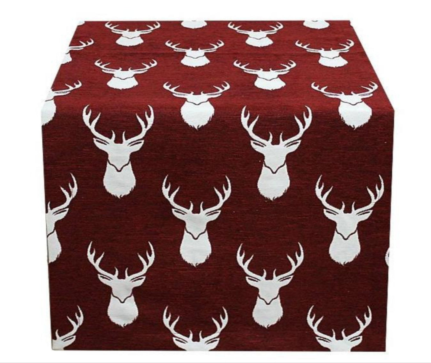 Hossner Tischläufer Kissenbezüge Hirschkopf rot beige Landleben (je1St vorh)