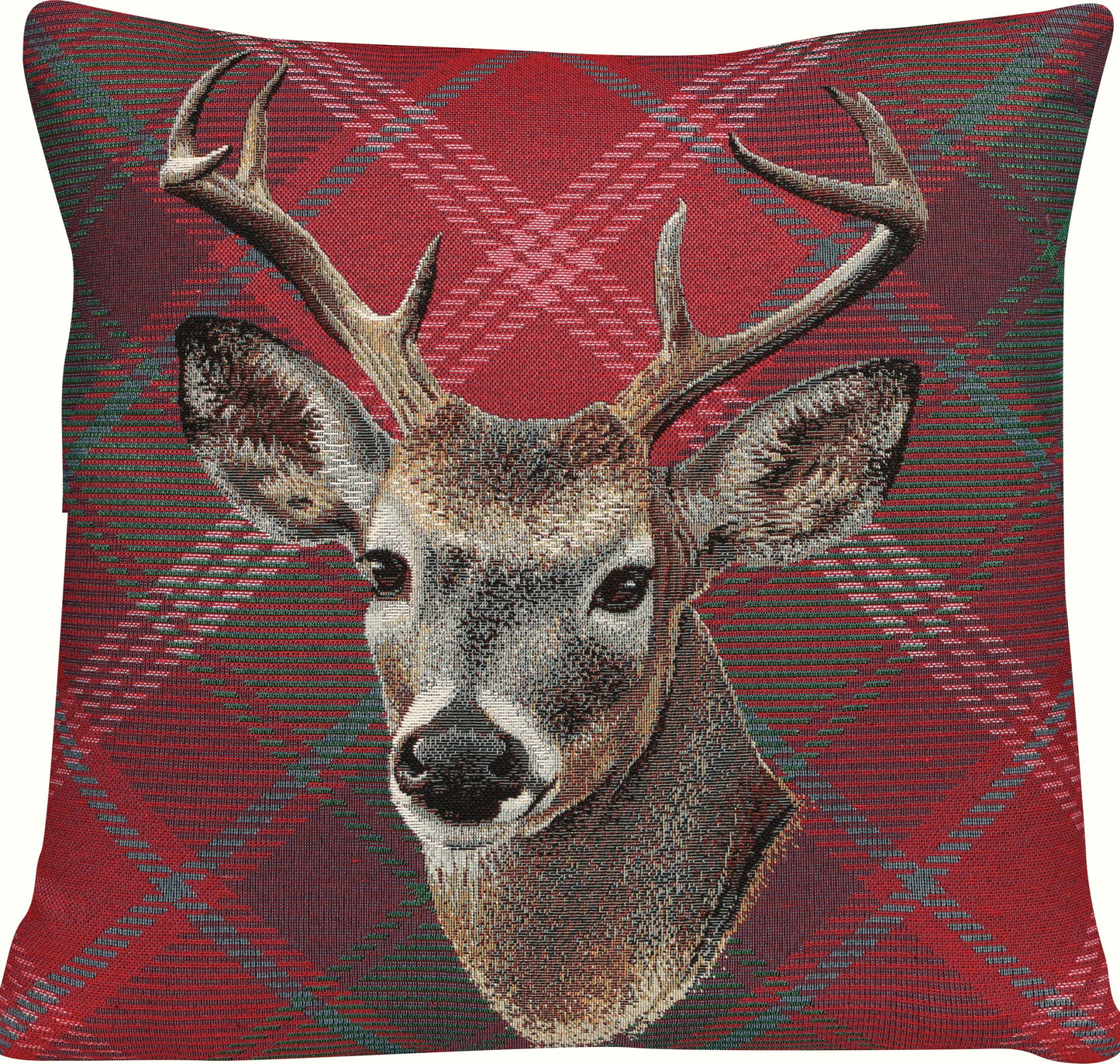 Sprügel Kissenbezug Hirsch rot Landleben 45x45 cm