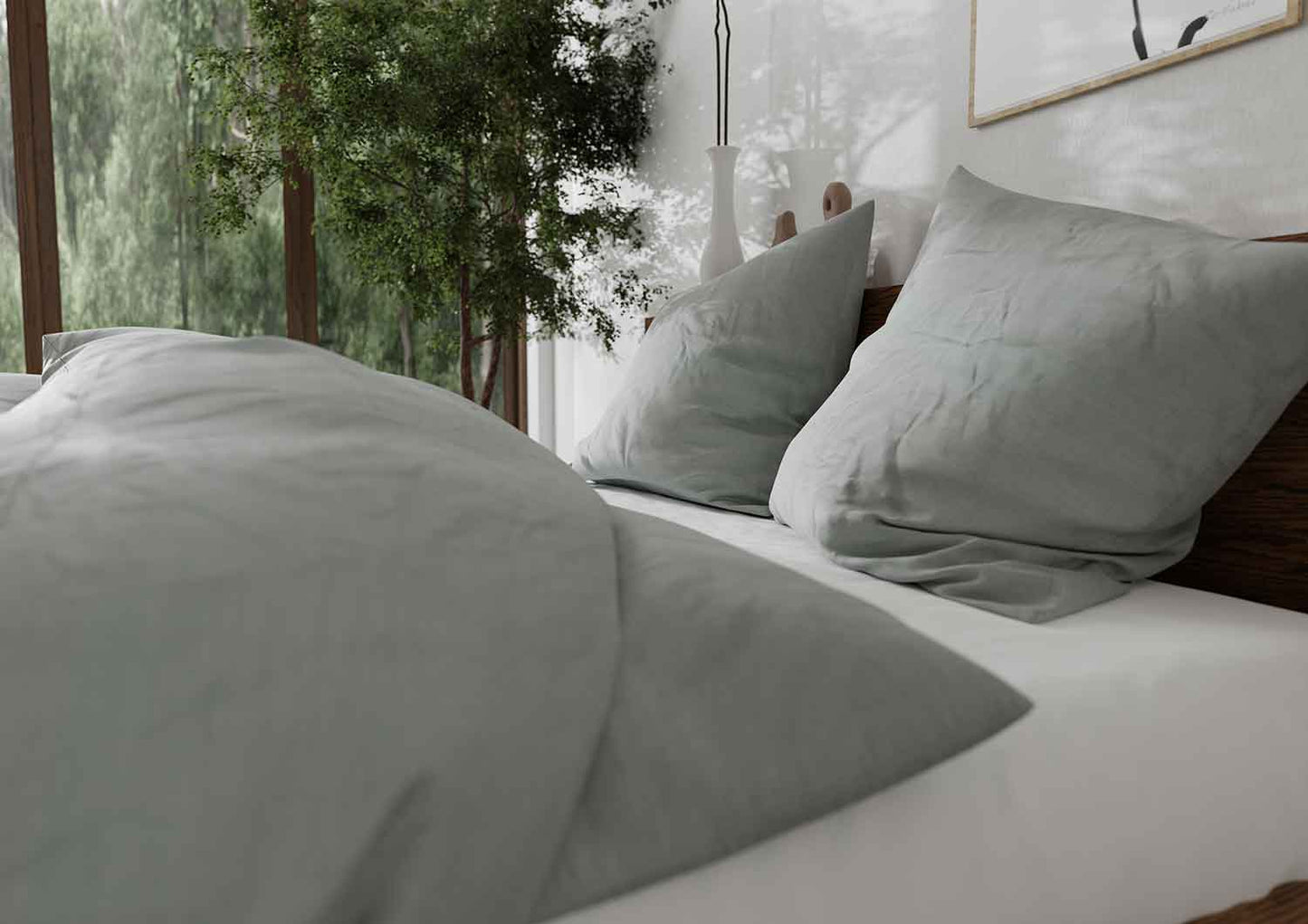 Lorena edle Reinleinen Bettwäsche 85 taube-silbergrau (1St)