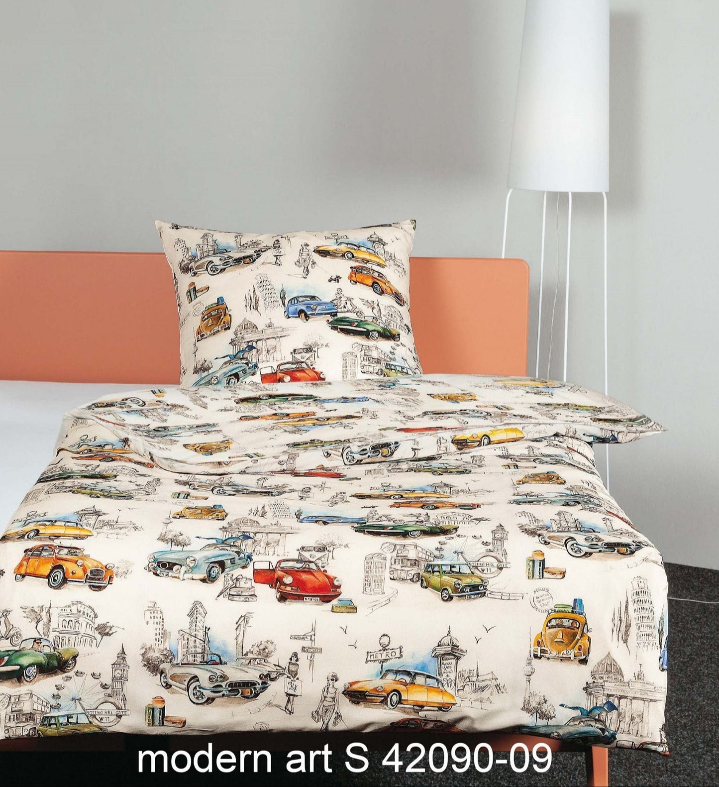 Janine Mako-Satin Bettwäsche modern art S 42090 - 09 multicolor