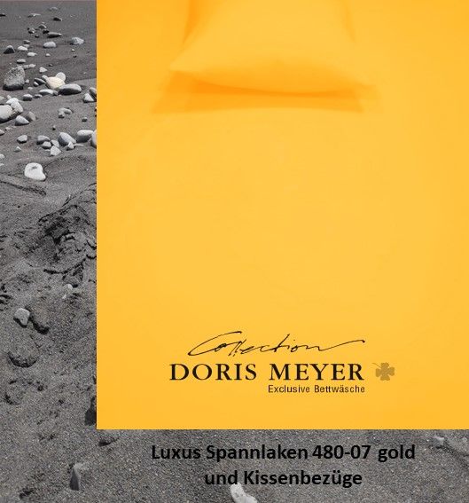 Jersey Luxus Spannlaken und Kissenbezüge Doris Meyer 480-07 gold