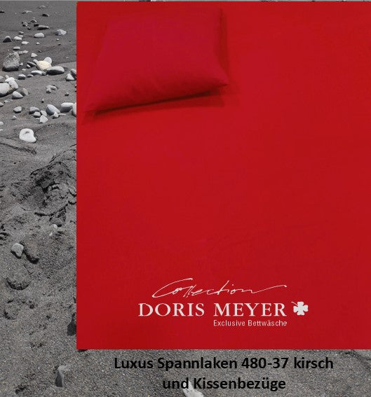 Jersey Luxus Spannlaken und Kissenbezüge Doris Meyer 480-37 kirsch