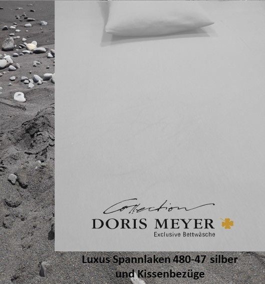 Jersey Luxus Spannlaken Doris Meyer 480-47 silber