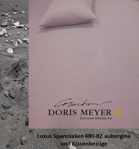 Jersey Luxus Doris Meyer TOPPER Spannlaken 480-82 aubergine