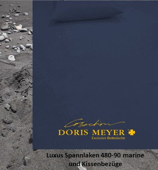 Jersey Luxus Spannlaken Doris Meyer 480-90 marine