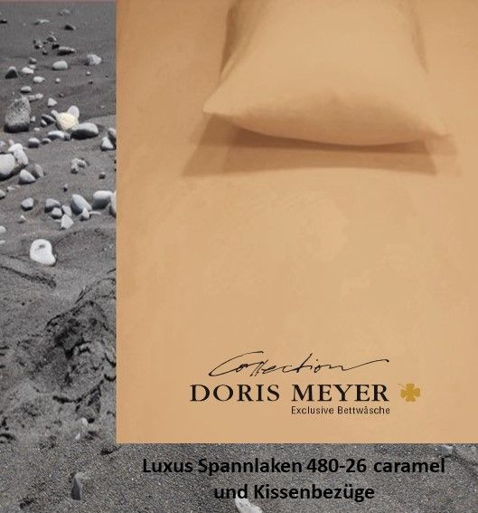 Jersey Luxus Spannlaken und Kissenbezüge Doris Meyer 480-26 caramel