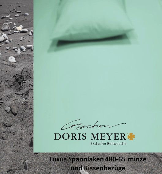 Jersey Luxus Spannlaken und Kissenbezüge Doris Meyer 480-65 minze