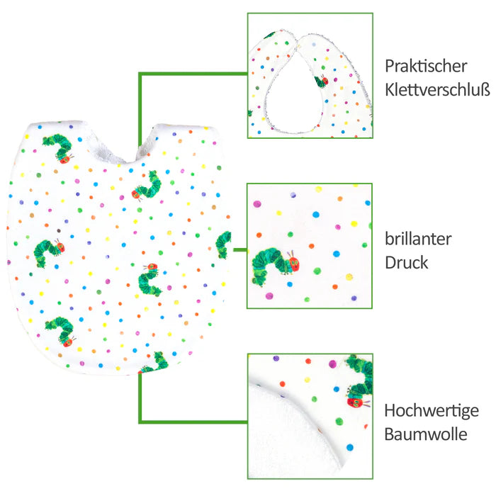 Smithy Lätzchen Raupe Nimmersatt 24x24 (nur noch 3 St vorhanden)