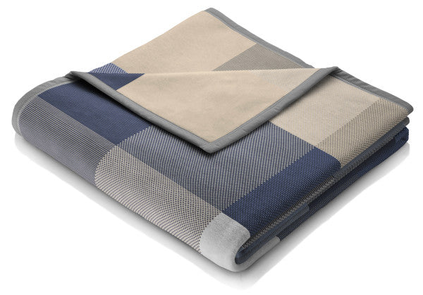 Biederlack Wohn- und Kuscheldecke "Blue Woven" 150x200 cm