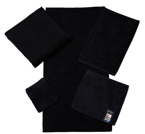 Ross UNI-Wolk Handtücher 9008 - Cashmere 89 schwarz