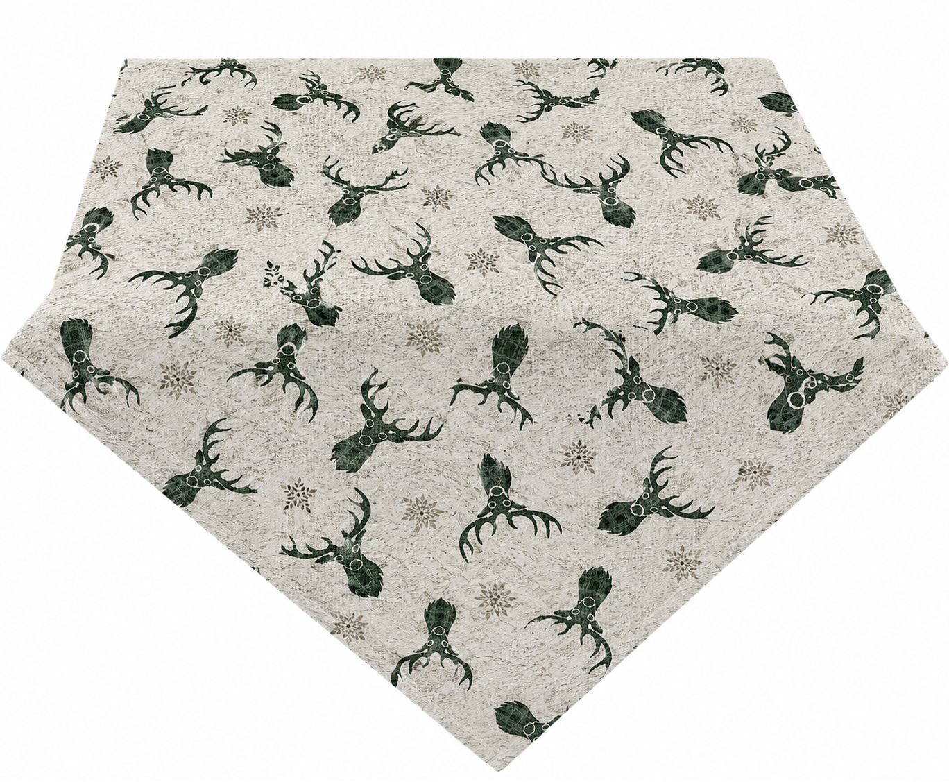 Hossner Mitteldecke 60x60 cm Deko Hirschkopf grün beige