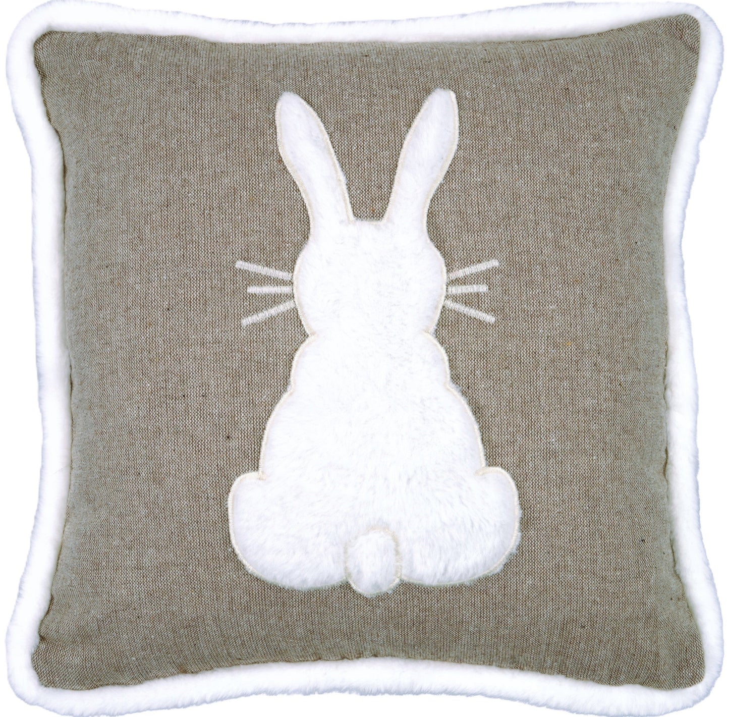 Ostern Kissenbezüge Fellhase mit Kunstfell 45x45 cm (1St)