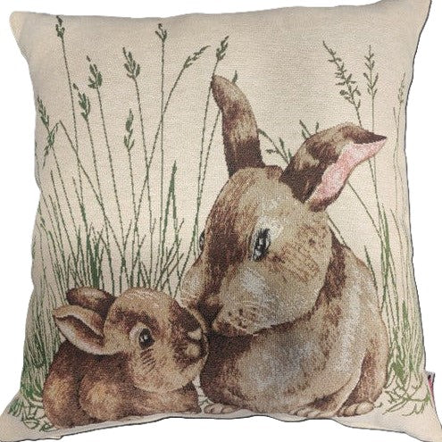 Kissenhülle Hasen Familie Ostern Deko 45x45 (2 St vorh.)