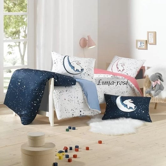 Lorena Mako Satin Kinder Bettwäsche Lorenchen Hase Luna rose