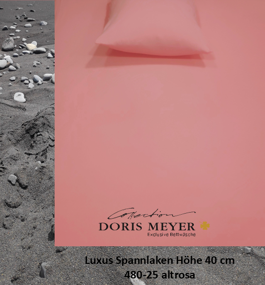 Jersey De Luxe Spannlaken Doris Meyer 40 cm Höhe 480-25 altrose