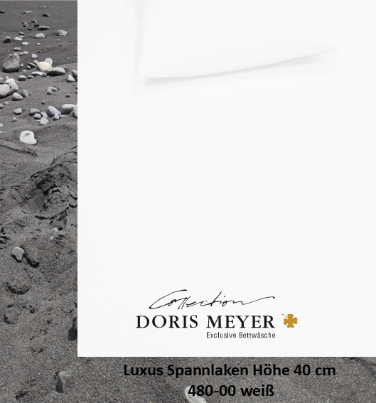 Jersey De Luxe Spannlaken Doris Meyer 40 cm Höhe 480-00 weiß