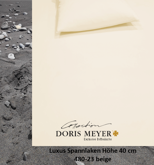 Jersey De Luxe Spannlaken Doris Meyer 40 cm Höhe 480-23 beige