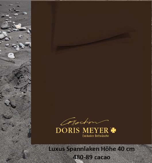 Jersey De Luxe Spannlaken Doris Meyer 40 cm Höhe 480-89 cacao