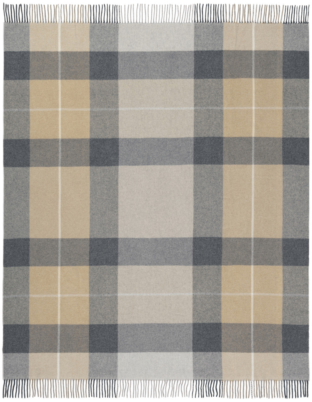 Biederlack Wollplaid "Quito" Beige aus 100% Wolle 130x170 cm