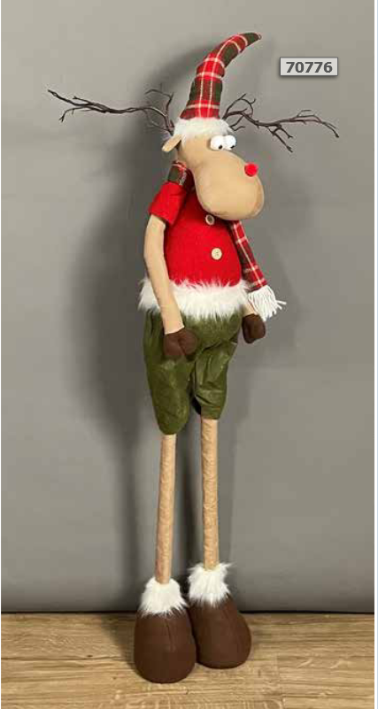 Weihnachten Deko Elchjunge Hossner 50 bis 100 cm ausziehbar