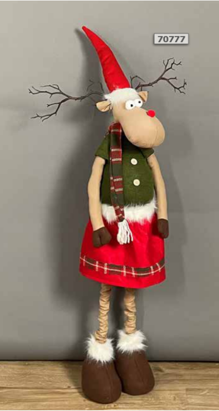 Weihnachten Deko Elchmädchen Hossner 50 bis 100 cm ausziehbar