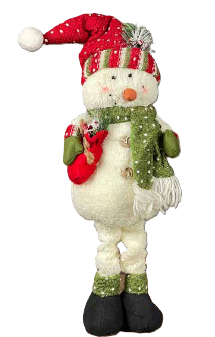 Weihnachten Deko Schneemann Hossner 48 bis 77cm ausziehbar (1St)