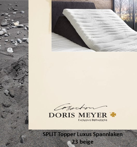 Jersey Luxus SPLIT Topper Spannlaken 480-23 beige