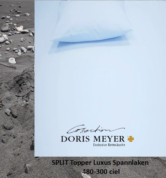 Jersey Luxus TOPPER Spannlaken 480-300 ciel
