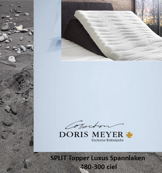 Jersey Luxus SPLIT Topper Spannlaken 480-300 ciel