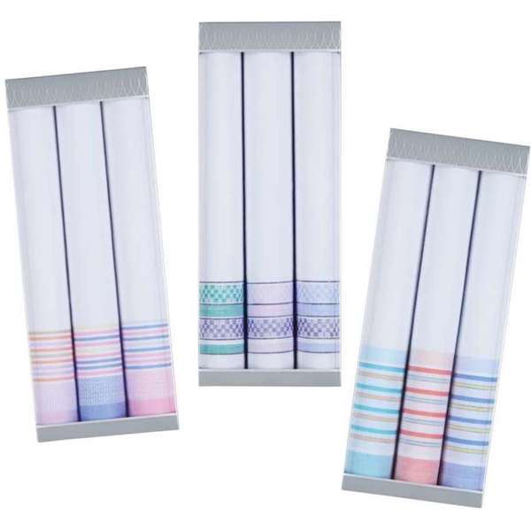 Stuco Damen Taschentücher Elisa 3er Packung ca 29x29 cm