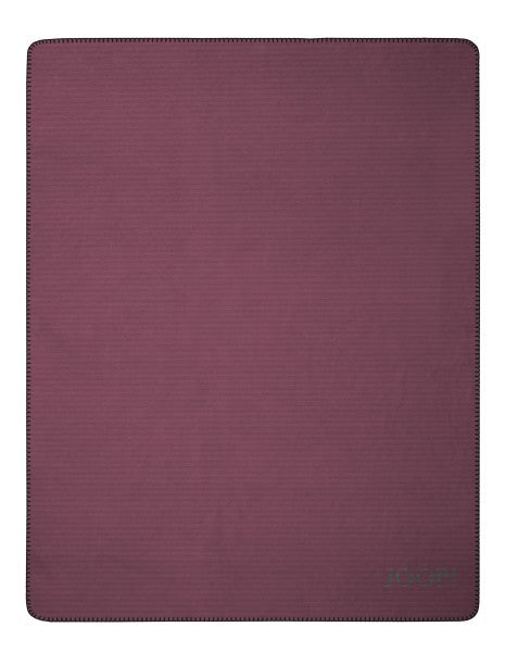 Biederlack Wohn- und Kuscheldecke "JOOP!- Melange Doubleface" 150x200 cm, beere-anthrazit