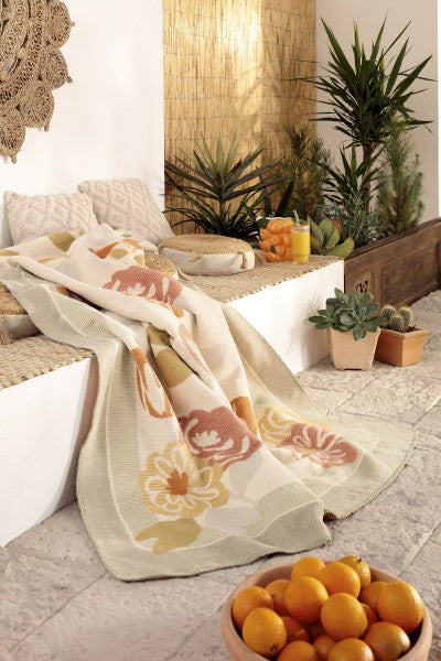 Biederlack Wohn- und Kuscheldecke"Bloom Frame", mehrfarbig, 150x200 cm