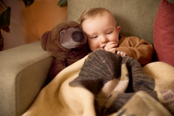 Biederlack Kuschelset "Dream Team",Bruno, beige, 70x100 cm