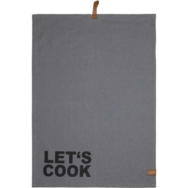 Stuco Geschirrtuch Let's Cook - bedruckt mit Lederimitation 9792