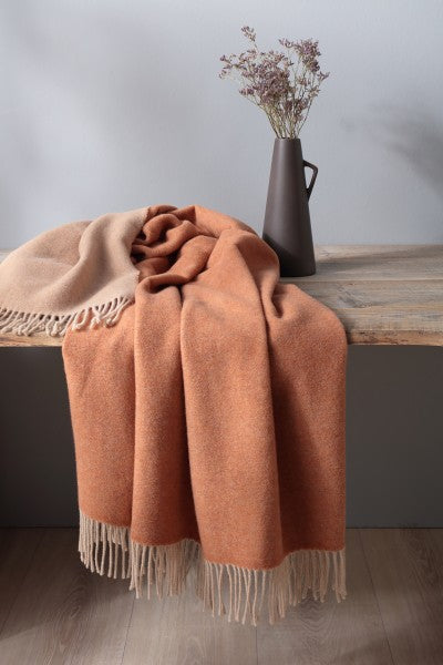 Biederlack Kaschmir-Plaid Henna Sand 130x170 cm und 150x200 cm