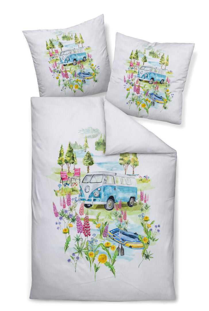 Janine Mako-Satin Bettwäsche modern art S 42163 multicolor