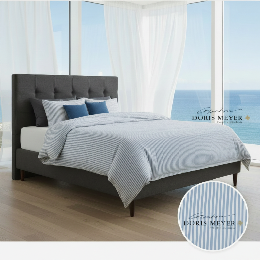 Jersey Classic Streifen bleu-27 – Lifestyle Bild mit Detailkreis